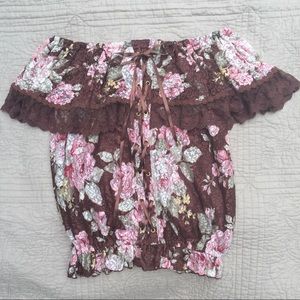 Brown Corset Lacing Liz Lisa Top